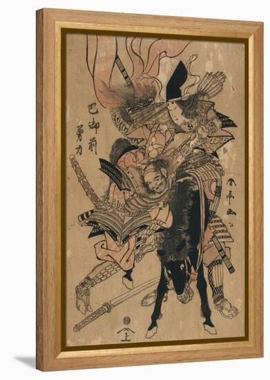 The Powerful Tomoe Gozen, C.1810-Katsukawa Shuntei-Framed Premier Image Canvas