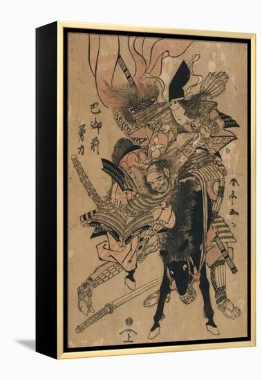 The Powerful Tomoe Gozen, C.1810-Katsukawa Shuntei-Framed Premier Image Canvas