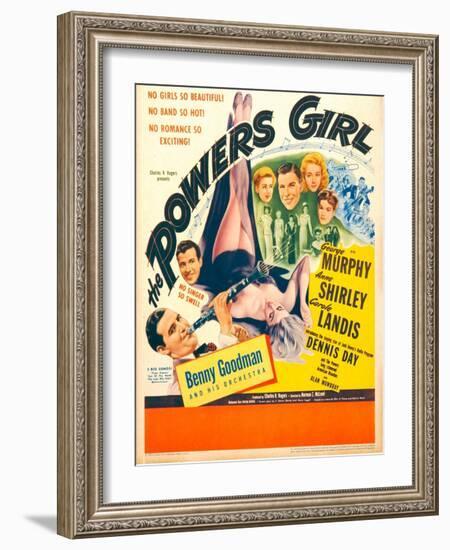 The Powers Girl, Benny Goodman on window card, 1943-null-Framed Art Print