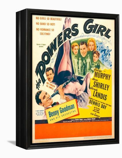 The Powers Girl, Benny Goodman on window card, 1943-null-Framed Stretched Canvas