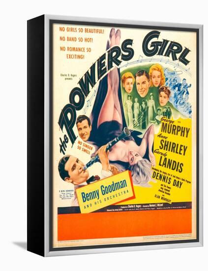 The Powers Girl, Benny Goodman on window card, 1943-null-Framed Stretched Canvas