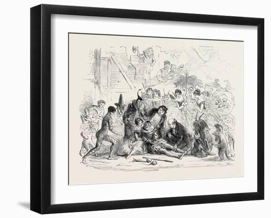 The Practised Hands of the Doctor Glided over Bradley's Limbs. Vamp-null-Framed Giclee Print