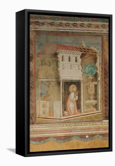 The Prayer Before the Crucifix of St Damian-Giotto di Bondone-Framed Premier Image Canvas