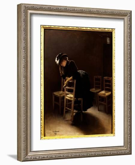 The Prayer. Painting by Jean Beraud (1849-1935), 1883. Oil on Canvas. Mention Must Be Made: Reims,-Jean Beraud-Framed Giclee Print