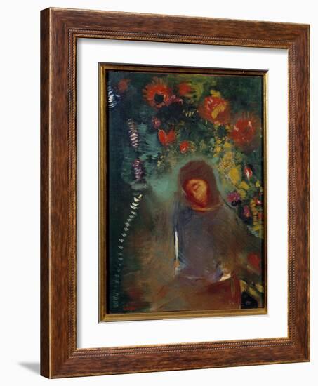 The Prayer Painting by Odilon Redon (1840-1916) 1893 Sun. 0,32X0,24 M Bordeaux, Musee Des Beaux Art-Odilon Redon-Framed Giclee Print