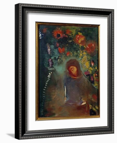 The Prayer Painting by Odilon Redon (1840-1916) 1893 Sun. 0,32X0,24 M Bordeaux, Musee Des Beaux Art-Odilon Redon-Framed Giclee Print