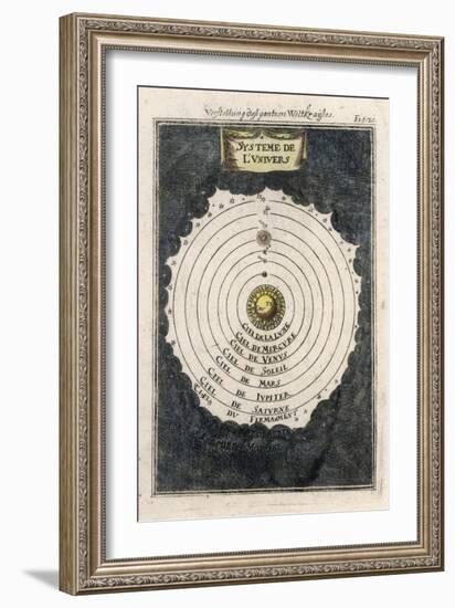 The Pre-Copernican System of the Planets-Alain Manesson Mallet-Framed Art Print