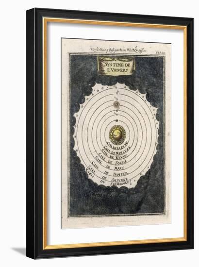 The Pre-Copernican System of the Planets-Alain Manesson Mallet-Framed Art Print