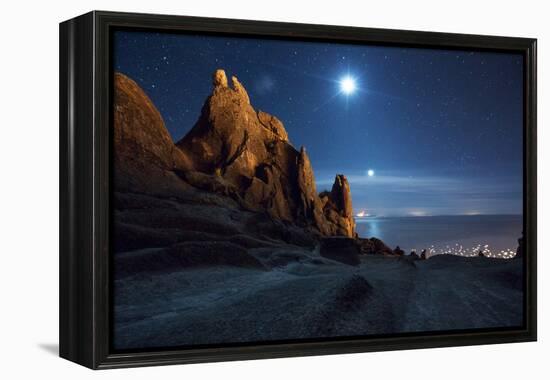 The Pre-Inca, Chiripa Culture, Horca Del Inca Ruins at Night Near Copacabana-Alex Saberi-Framed Premier Image Canvas