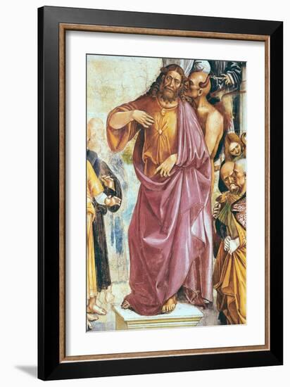 The Preaching of the Antichrist, Detail of Christ and the Devil-Luca Signorelli-Framed Giclee Print