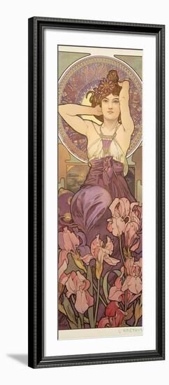 The Precious Stones: Amethyst, 1900-Alphonse Mucha-Framed Giclee Print