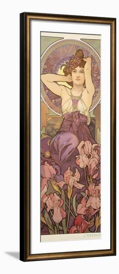 The Precious Stones: Amethyst, 1900-Alphonse Mucha-Framed Giclee Print