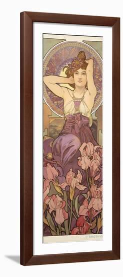 The Precious Stones: Amethyst, 1900-Alphonse Mucha-Framed Giclee Print