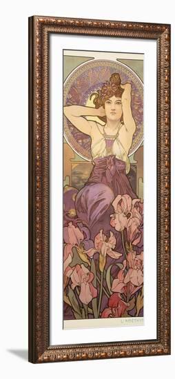 The Precious Stones: Amethyst, 1900-Alphonse Mucha-Framed Giclee Print