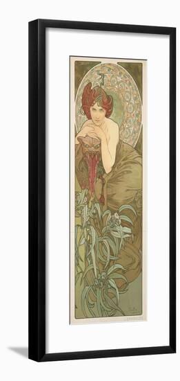 The Precious Stones: Emerald, 1900-Alphonse Mucha-Framed Giclee Print