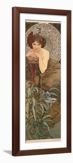 The Precious Stones: Emerald, 1900-Alphonse Mucha-Framed Giclee Print