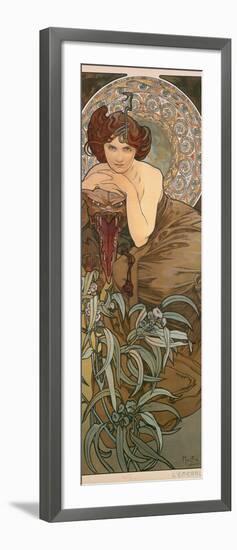 The Precious Stones: Emerald, 1900-Alphonse Mucha-Framed Giclee Print