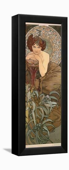 The Precious Stones: Emerald, 1900-Alphonse Mucha-Framed Premier Image Canvas