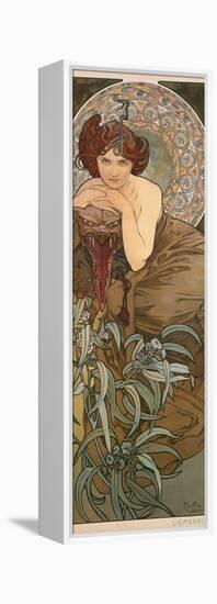 The Precious Stones: Emerald, 1900-Alphonse Mucha-Framed Premier Image Canvas