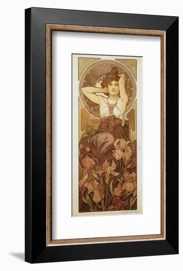 The Precious Stones: L'Amethyste-Alphonse Mucha-Framed Premium Giclee Print