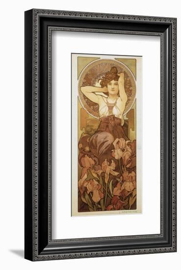 The Precious Stones: L'Amethyste-Alphonse Mucha-Framed Premium Giclee Print