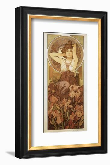 The Precious Stones: L'Amethyste-Alphonse Mucha-Framed Premium Giclee Print