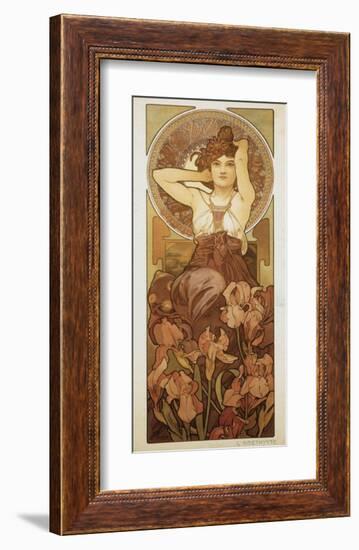 The Precious Stones: L'Amethyste-Alphonse Mucha-Framed Premium Giclee Print