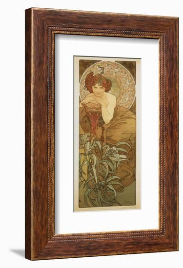 The Precious Stones: L'Emeraude-Alphonse Mucha-Framed Premium Giclee Print