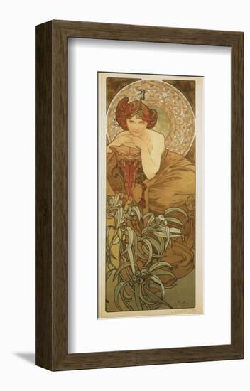 The Precious Stones: L'Emeraude-Alphonse Mucha-Framed Premium Giclee Print