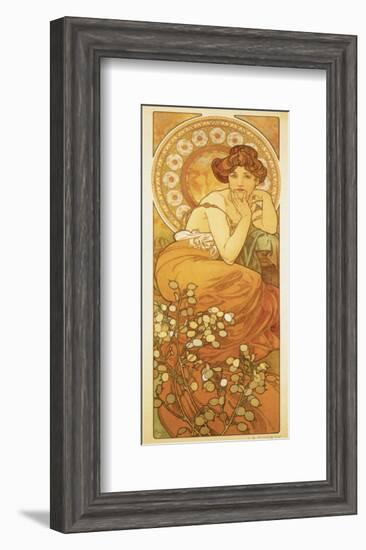 The Precious Stones: La Topaze-Alphonse Mucha-Framed Premium Giclee Print