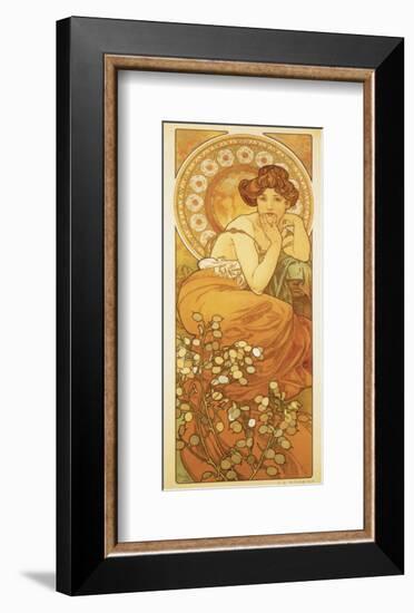 The Precious Stones: La Topaze-Alphonse Mucha-Framed Premium Giclee Print