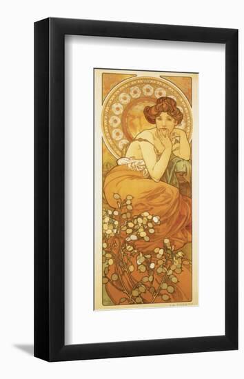 The Precious Stones: La Topaze-Alphonse Mucha-Framed Premium Giclee Print