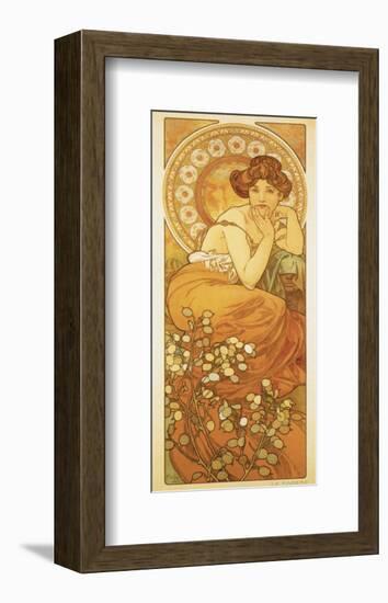 The Precious Stones: La Topaze-Alphonse Mucha-Framed Premium Giclee Print