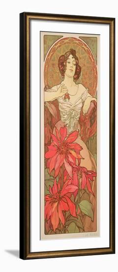 The Precious Stones: Ruby, 1900-Alphonse Mucha-Framed Giclee Print