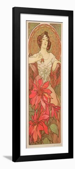 The Precious Stones: Ruby, 1900-Alphonse Mucha-Framed Giclee Print