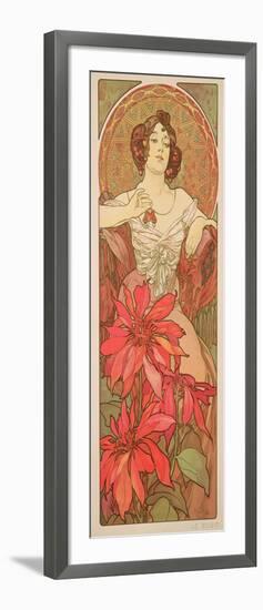 The Precious Stones: Ruby, 1900-Alphonse Mucha-Framed Giclee Print