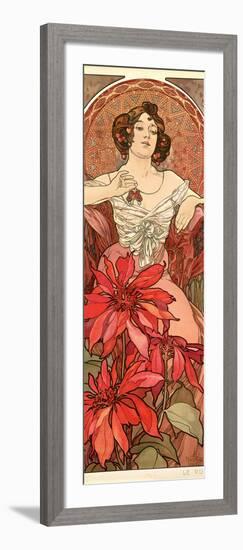 The Precious Stones: Ruby, 1900-Alphonse Mucha-Framed Giclee Print