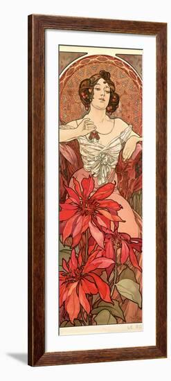 The Precious Stones: Ruby, 1900-Alphonse Mucha-Framed Giclee Print