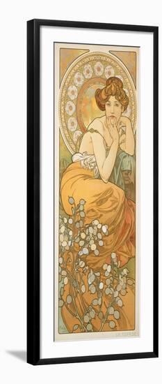 The Precious Stones: Topaz, 1900-Alphonse Mucha-Framed Giclee Print