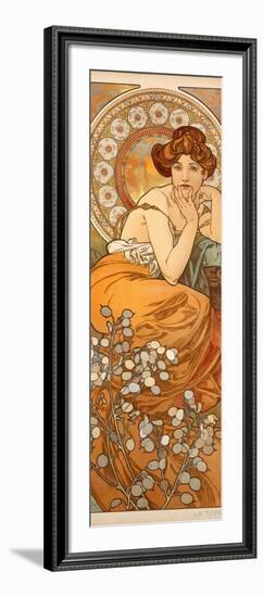 The Precious Stones: Topaz, 1900-Alphonse Mucha-Framed Giclee Print