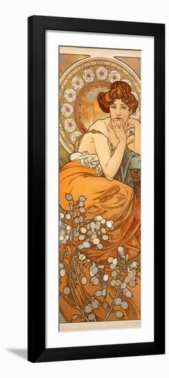 The Precious Stones: Topaz, 1900-Alphonse Mucha-Framed Giclee Print