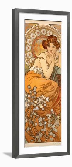 The Precious Stones: Topaz, 1900-Alphonse Mucha-Framed Giclee Print