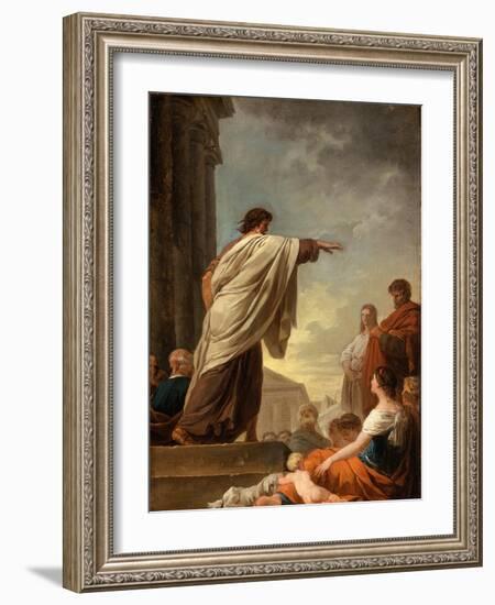 The Predication of Saint Paul, c.1779-Joseph Benoit Suvee-Framed Giclee Print