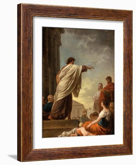 The Predication of Saint Paul, c.1779-Joseph Benoit Suvee-Framed Giclee Print