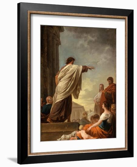 The Predication of Saint Paul, c.1779-Joseph Benoit Suvee-Framed Giclee Print