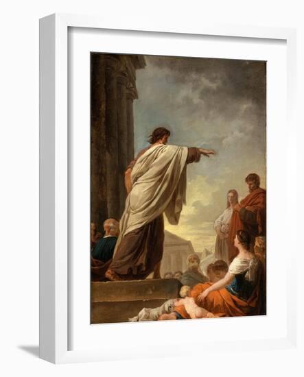 The Predication of Saint Paul, c.1779-Joseph Benoit Suvee-Framed Giclee Print