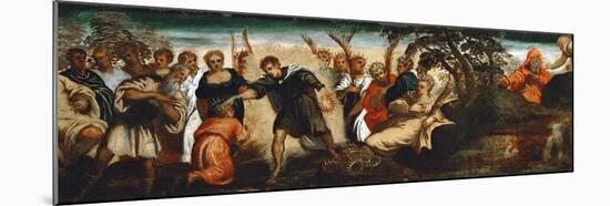 The Prediction to David - Jacopo Tintoretto (1518-1594). Oil on Wood, Ca 1545. Dimension : 29X153,5-Jacopo Robusti Tintoretto-Mounted Giclee Print