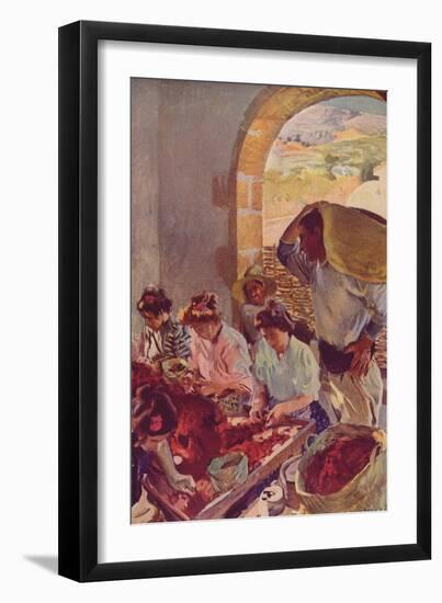 'The Preparation of Dry Grapes', 1890, (c1932)-Joaquin Sorolla y Bastida-Framed Giclee Print