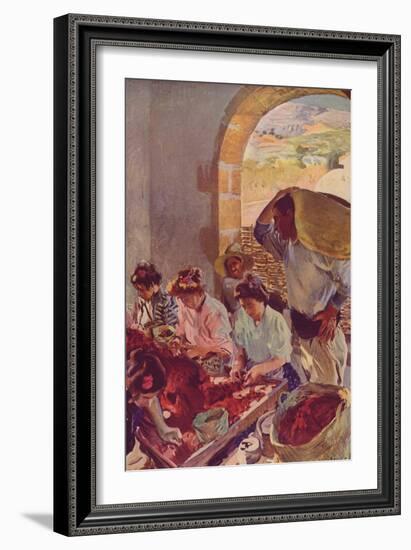 'The Preparation of Dry Grapes', 1890, (c1932)-Joaquin Sorolla y Bastida-Framed Giclee Print