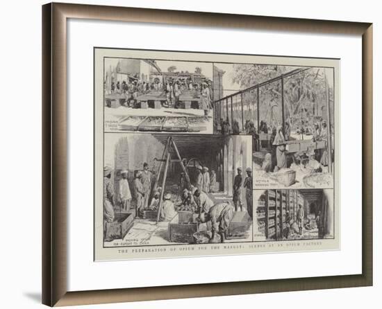 The Preparation of Opium for the Market, Scenes at an Opium Factory-null-Framed Giclee Print